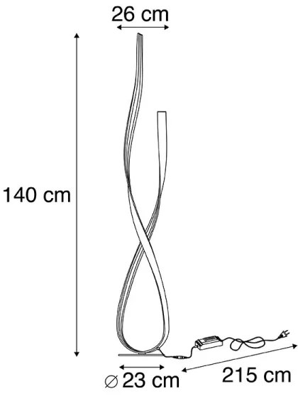 Lampadar LED dimabil Paul Neuhaus 720-12 LINDA LED/27W/230V auriu