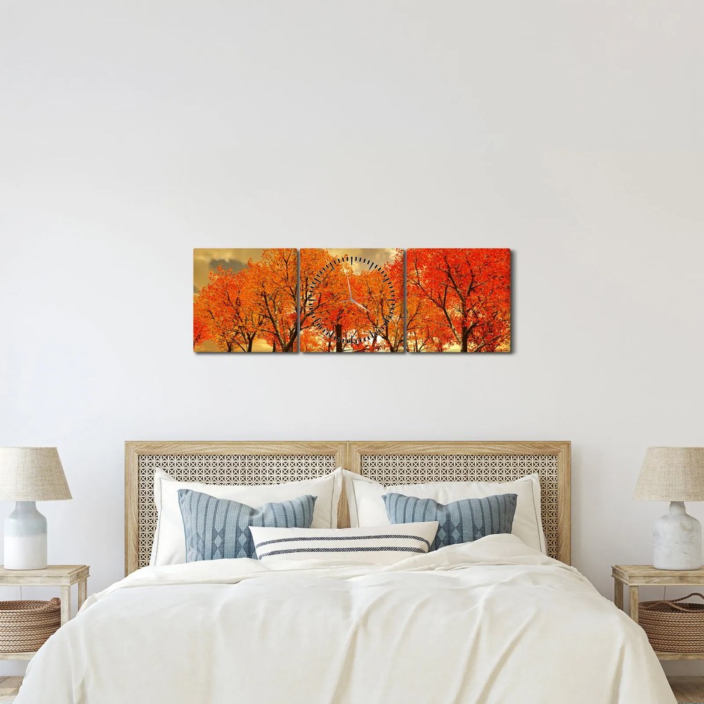 Tablou - Toamna (cu ceas) (90x30 cm)
