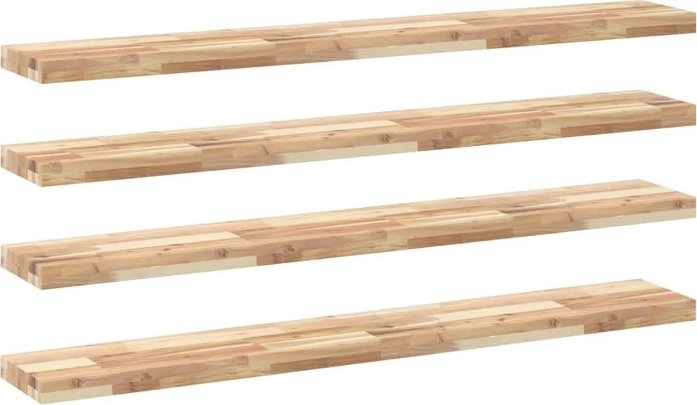 vidaXL Rafturi suspendate 4 buc. 160x20x4cm lemn masiv acacia netratat