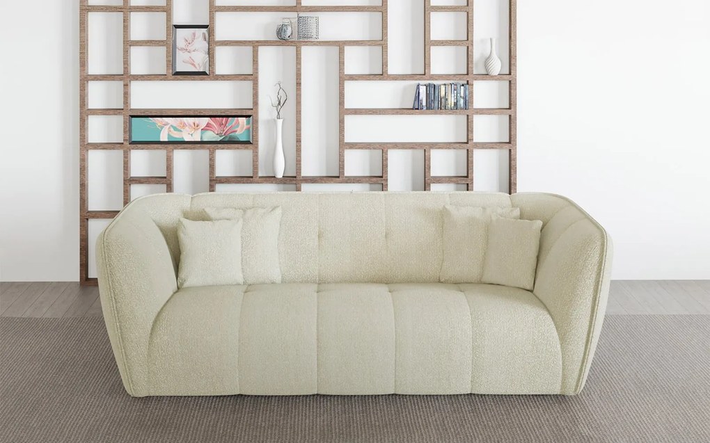 Canapea lemn masiv Malina 3 locuri, 250 × 81 × 115 cm