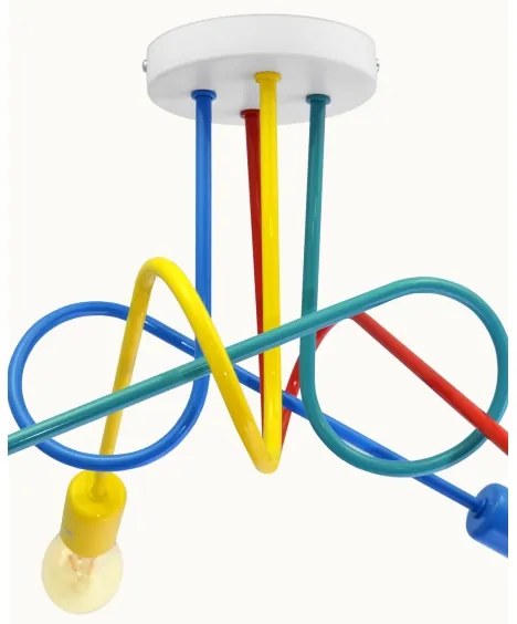 Lustr LED pentru copii OXFORD 4xE27/10W/230V montat pe tavan