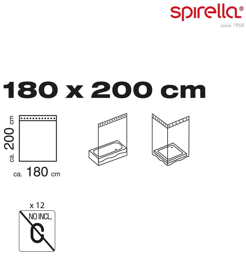 Perdea de duș 180x200 cm Dolly – Spirella