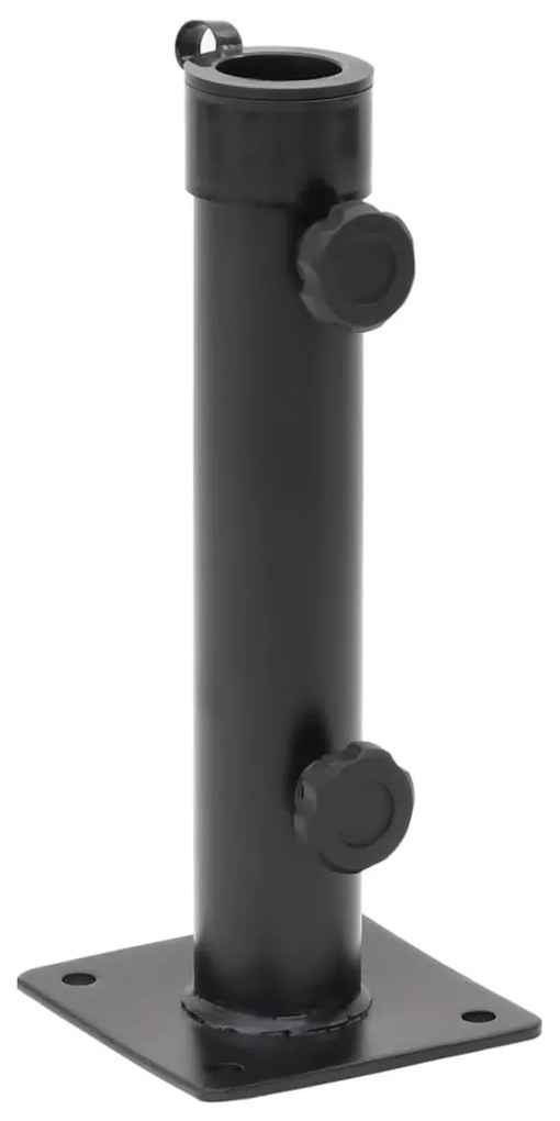 vidaXL Suport de umbrelă pentru stâlp de Ø38/48 mm, negru mat, oțel