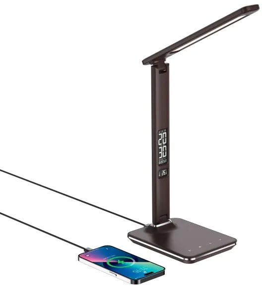 Lampă LED dimabilă cu încărcare fără fir KINGFISHER LED/8,5W/230V negru Immax 08975L