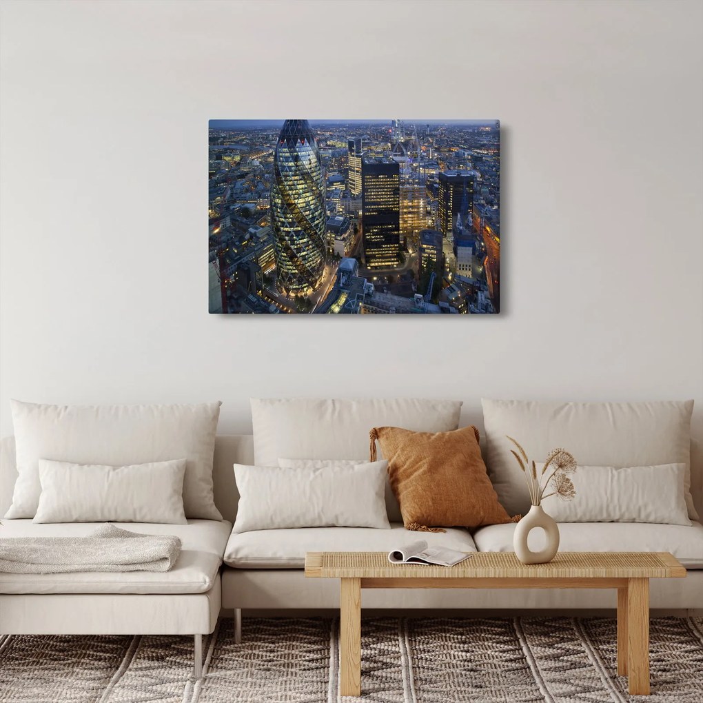 Tablou - Panorama de seară a Londrei (90x60 cm)