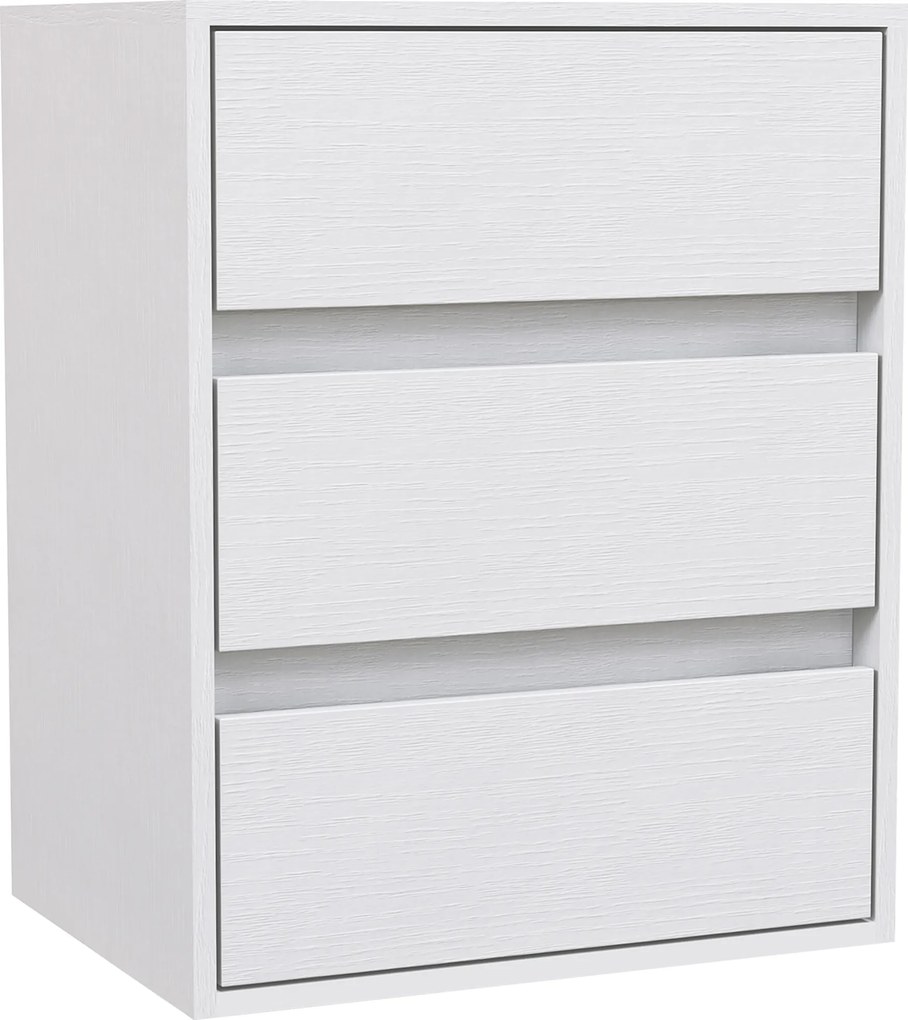 HOMCOM Comodă Modernă pentru Dormitor cu 3 Sertare, 40x30x50,5 cm, Alb | Aosom Romania