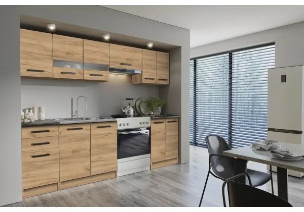 Set bucătărie ROSALIA 240 cm, stejar craft