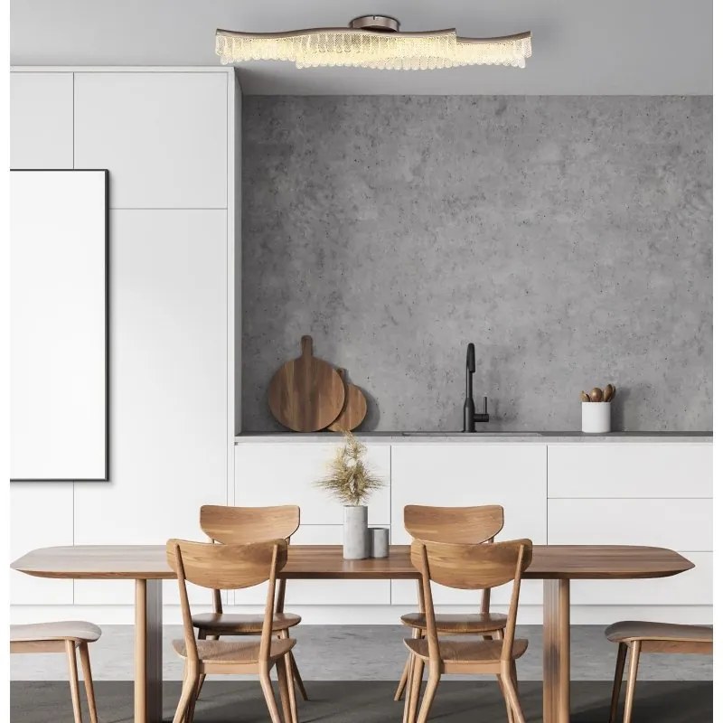 Lustra aplicata, Metal Grafit Mat, Cristale Acrilice, JULIET 67348D GL