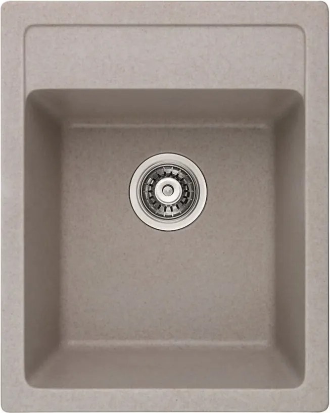 Chiuveta compozit Inter Ceramic finisaj granit gri nisip 40x50 cm