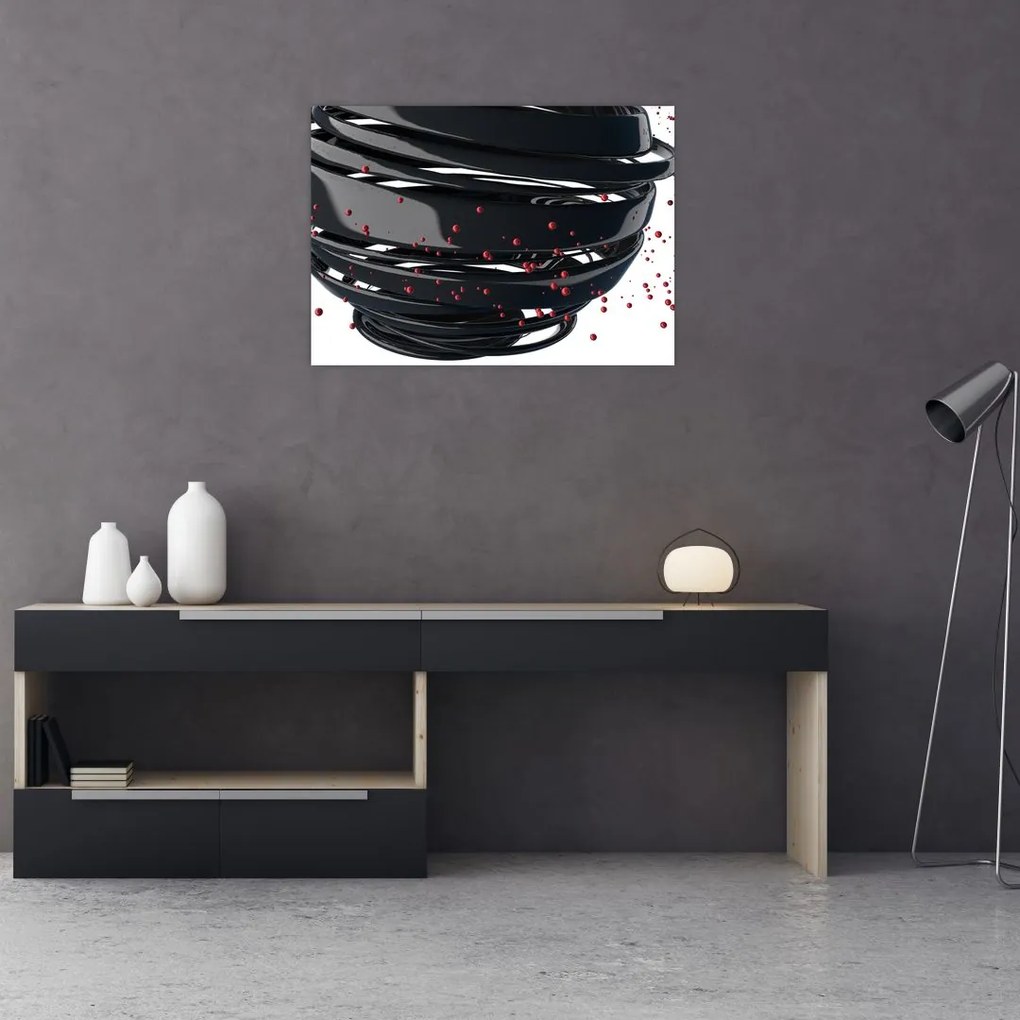 Tablou pe sticlă - Abstracției de glob pământen (70x50 cm)