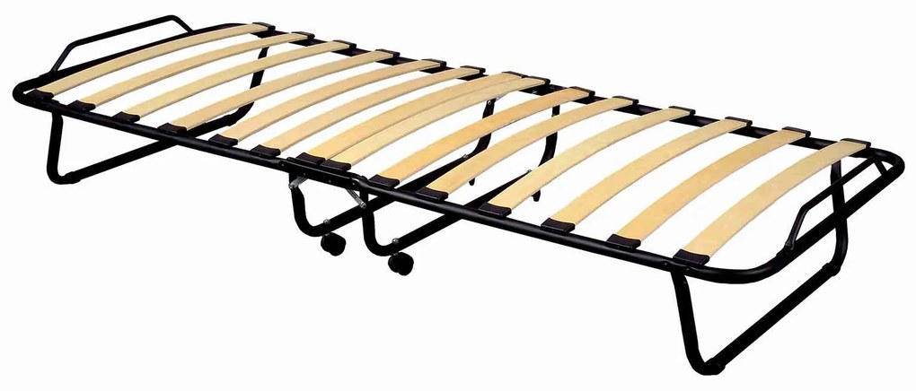 Pat pliant, 80x190 cm, include saltea H7 cm, suport saltea 14 lamele, 4 roti