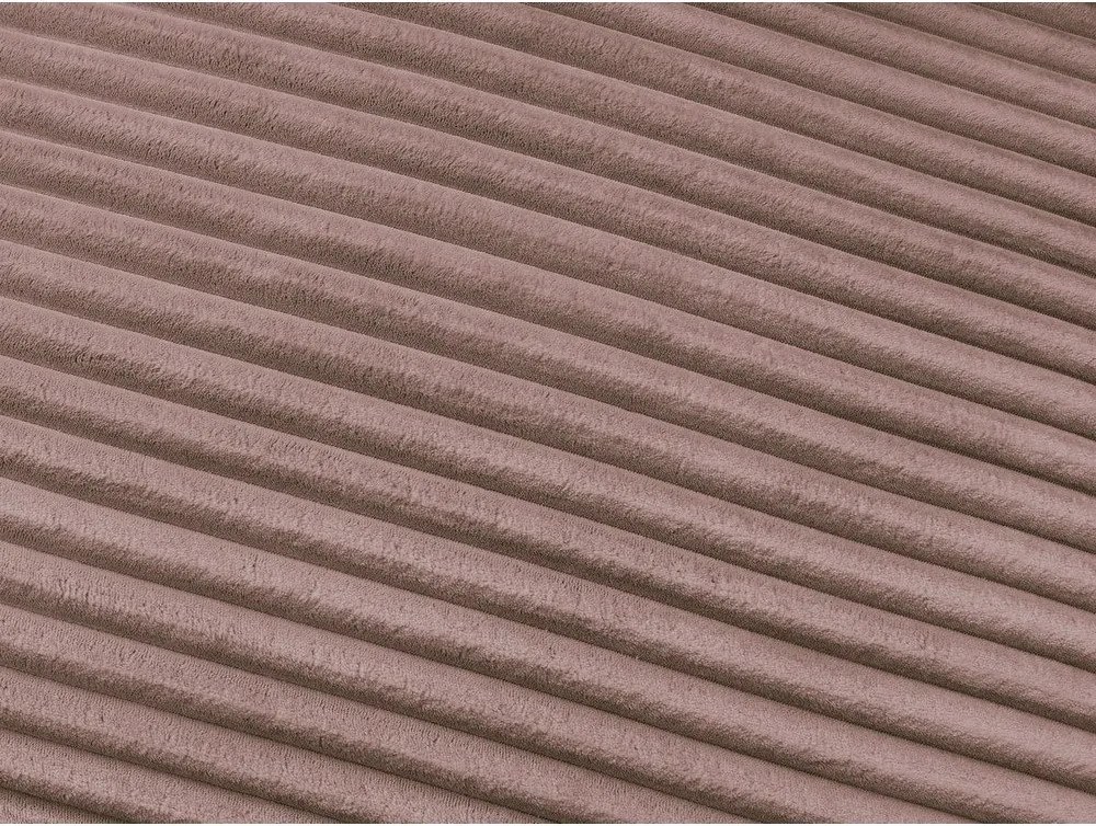 Canapea roz pentru dormitul zilnic/extensibilă cu tapițerie din catifea reiată 220 cm Hugo – Bobochic Paris