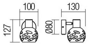 Spot de perete TORN 1xE14/28W/230V Redo 04-516