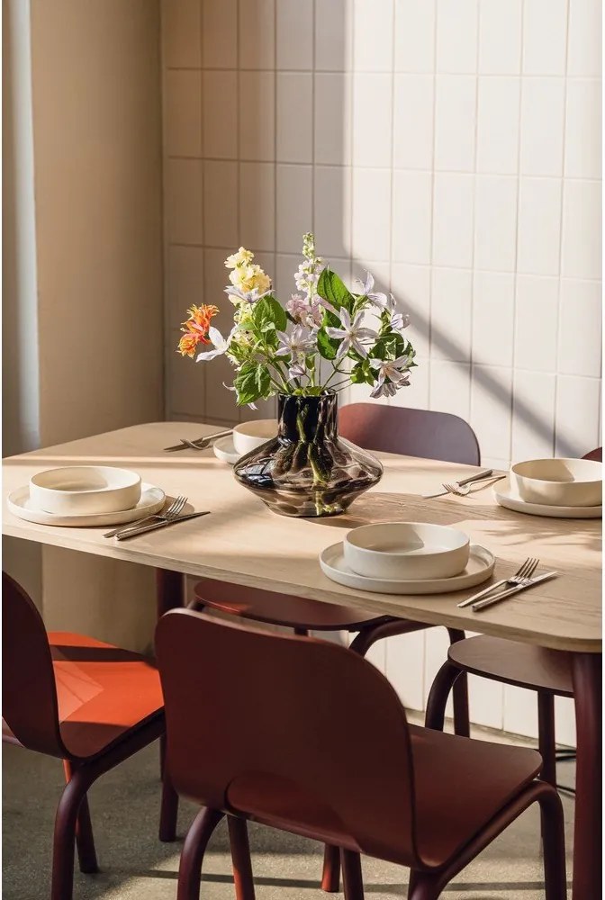 Masă de dining cu blat cu aspect de lemn de stejar 80x140 cm Meko – noo.ma