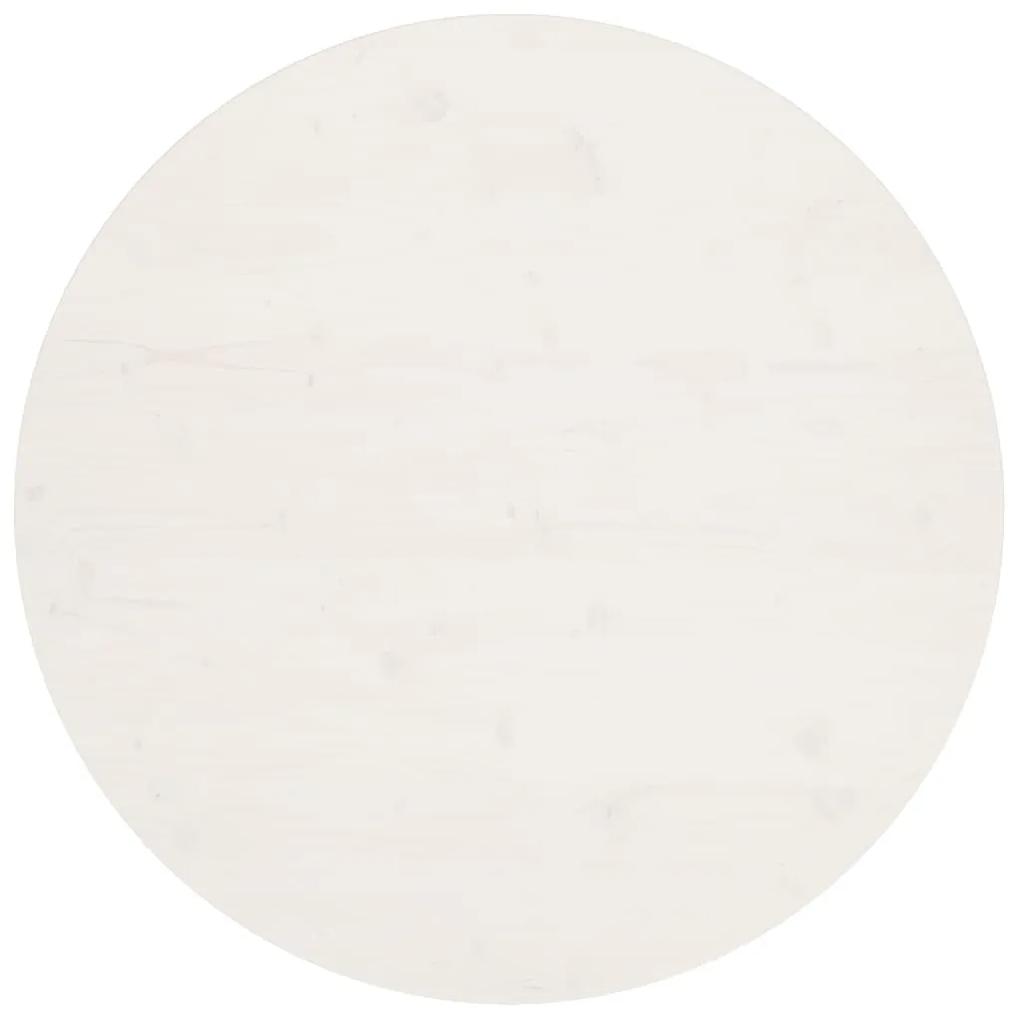 813657 vidaXL Blat de masă, alb, Ø90x2,5 cm, lemn masiv de pin