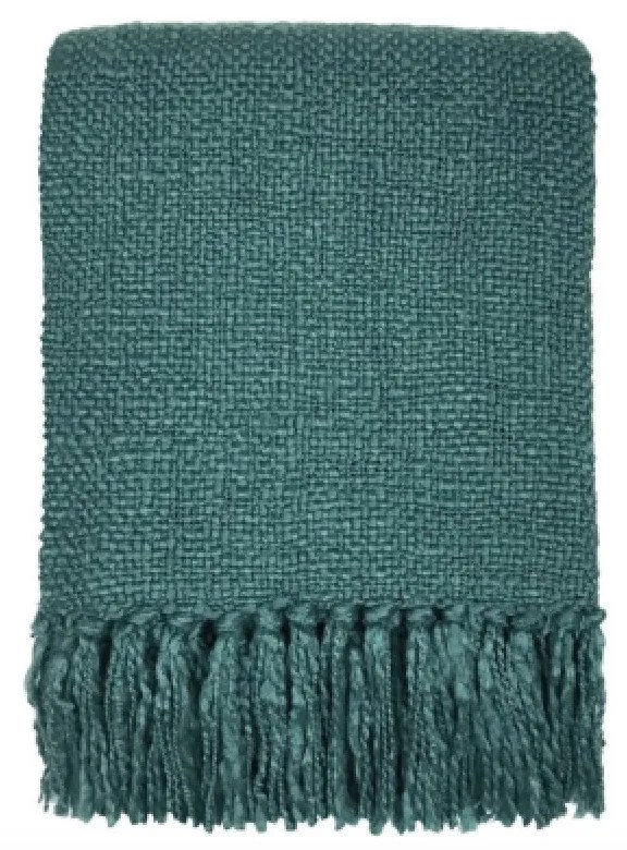 Pături,cuverturi Malagoon  Lake green solid throw (NEW)