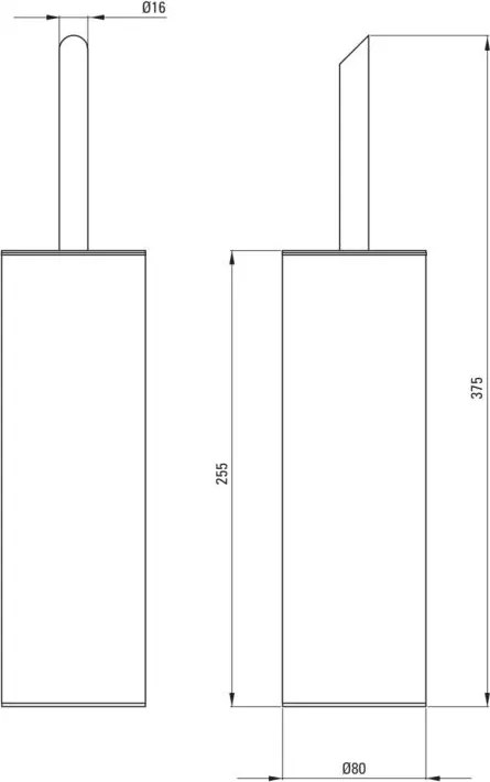 SILIA - Perie Toaletă de Sine Stătătoare, Bronz Periat (ADI_C712)