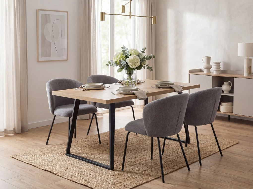 Scaun de dining KEVIN VARDO gri