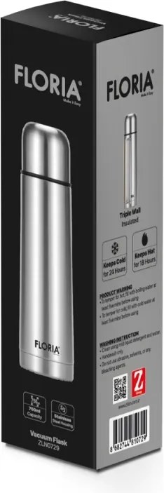 Termos Floria ZLN0729 din inox, capacitate 750ml, metine rece pana la 24 ore si cald pana la 18 ore