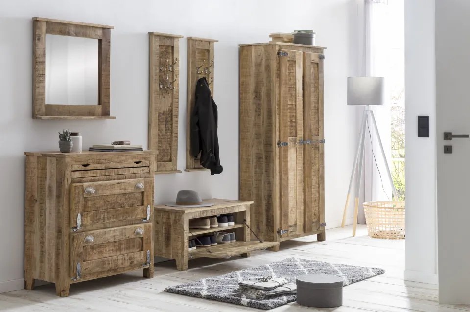 Oglinda patrata cu rama din lemn lacuit FRIGO, 70 x 9 x 69 cm