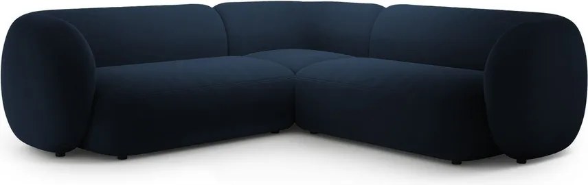 Colțar albastru cu tapițerie din catifea Kate – Micadoni