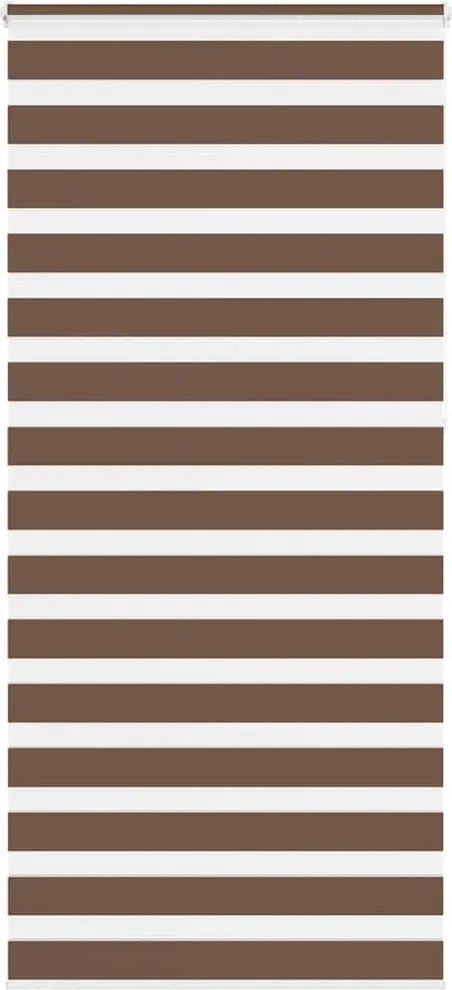 vidaXL Jaluzea tip zebra maro lățime țesătură 90,9 cm poliester
