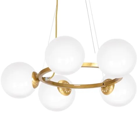 Lustră pe cablu VIENNA 5xE14/40W/230V auriu