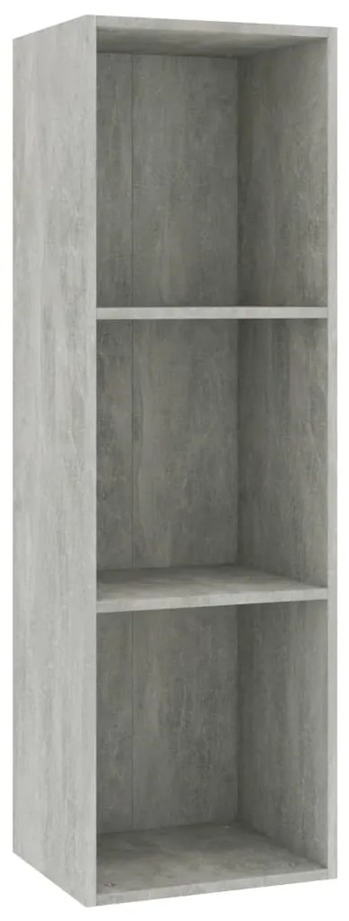 800139 vidaXL Bibliotecă/Dulap TV, gri beton, 36x30x114 cm, lemn prelucrat