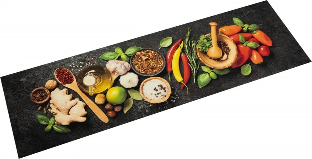 vidaXL Covor de bucătărie lavabil Spices, 45x150 cm, catifea