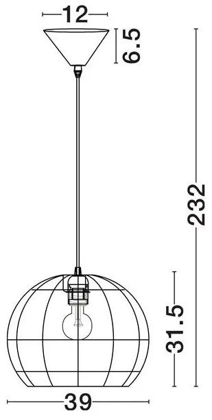 Pendul ratan design natural RIELO