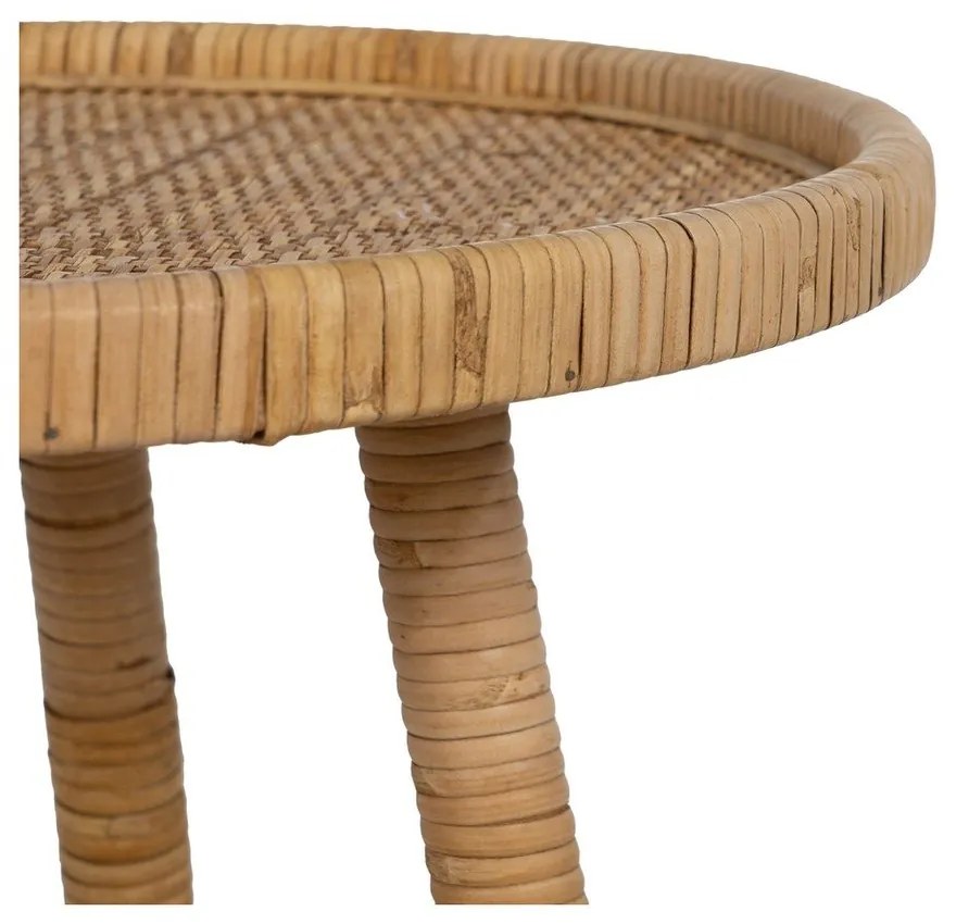 Măsuță auxiliară rotundă din ratan ø 45 cm – Ixia