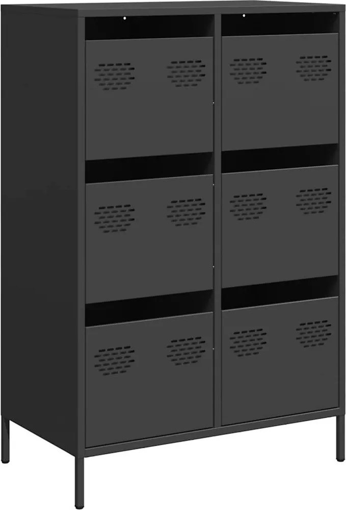 vidaXL Dulap înalt, negru, 68x39x101,5 cm, oțel