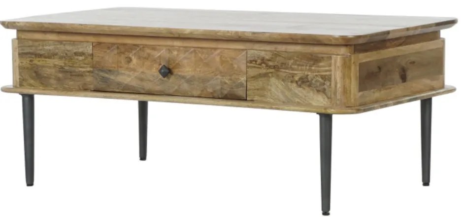 Măsuță de cafea din lemn de mango și metal, L116 cm, „Kandara” – Ethnic Collection