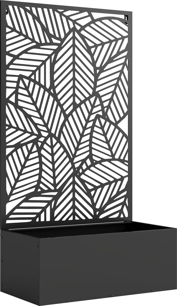 Outsunny Pat înălțat din metal cu spalier pentru plante cățărătoare, independent sau pentru montare pe perete | Aosom Romania