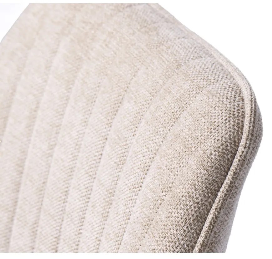 Scaun de sufragerie bej cu cotiere tapițat Nolan – Unique Furniture