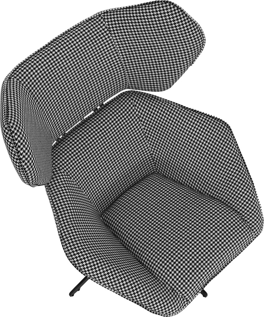 Scaun pivotant de lux, cu model / negru, KAILAN