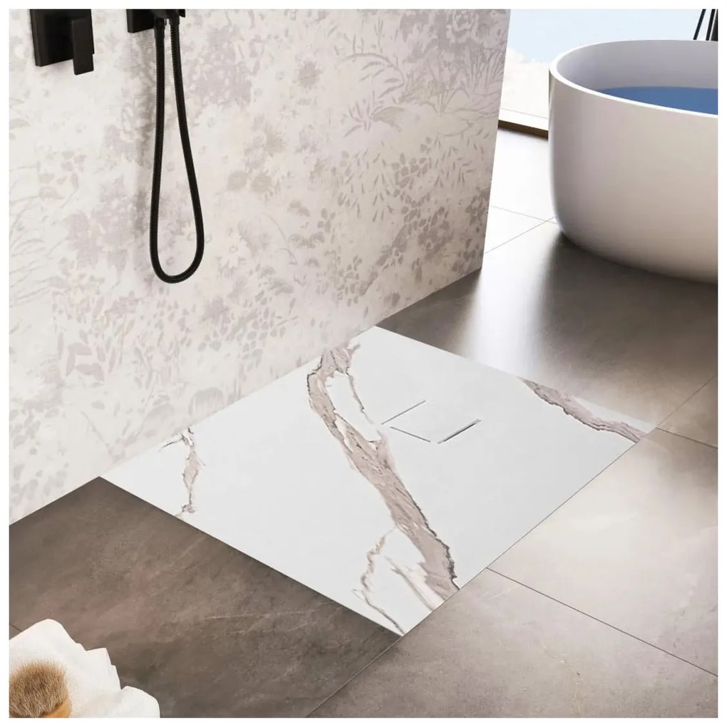 Rea Magnum cadita de dus patrata x90 cm alb REA-K7005