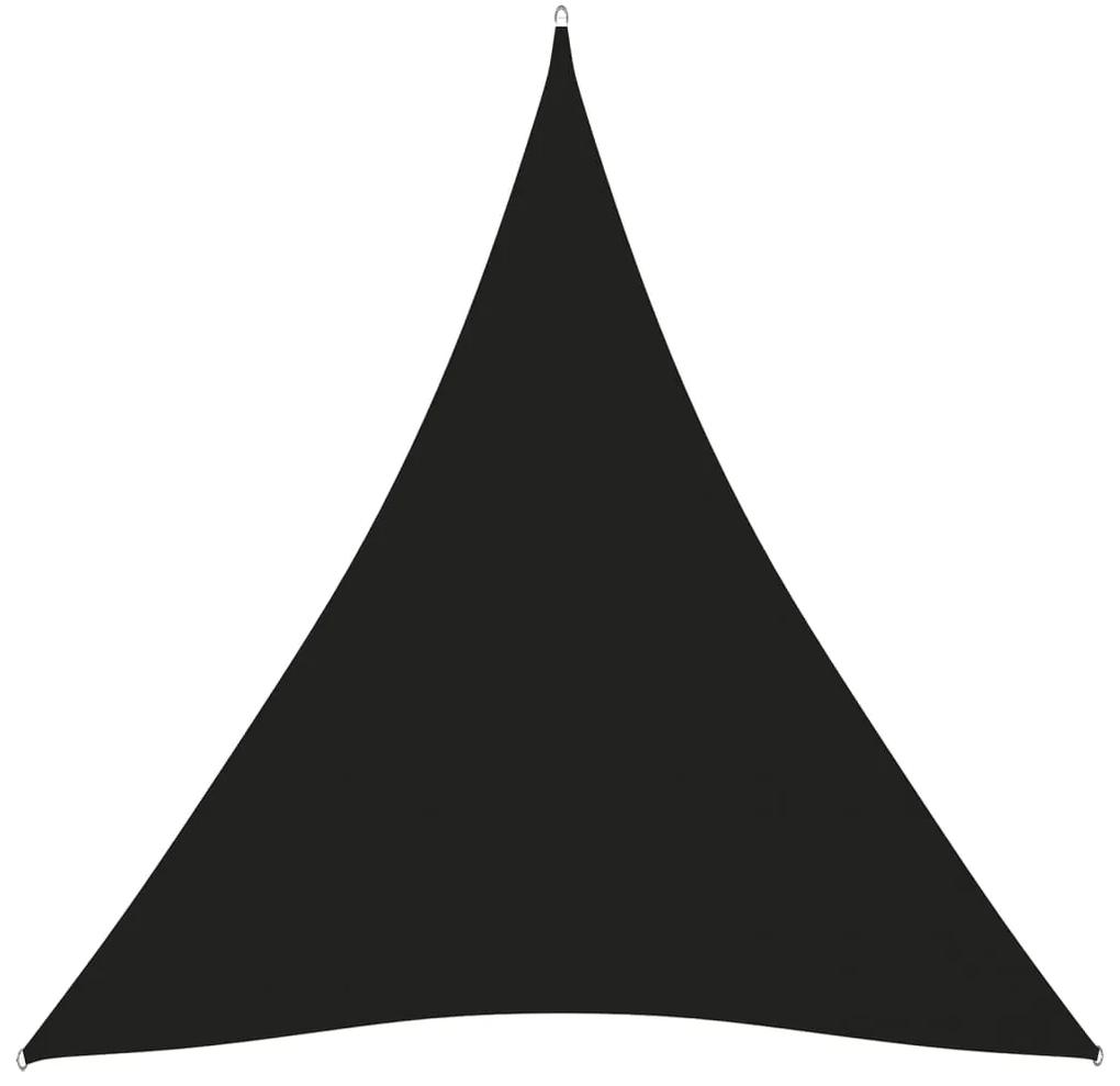 Parasolar, negru, 5x6x6 m, tesatura oxford, triunghiular Negru, 5 x 6 x 6 m