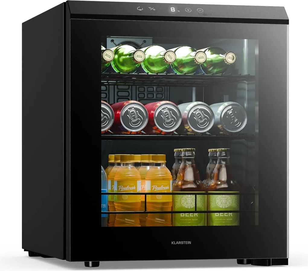 Klarstein Bevora frigider pentru băuturi | 51,5 x 48 cm | iluminare LED interioară | negru