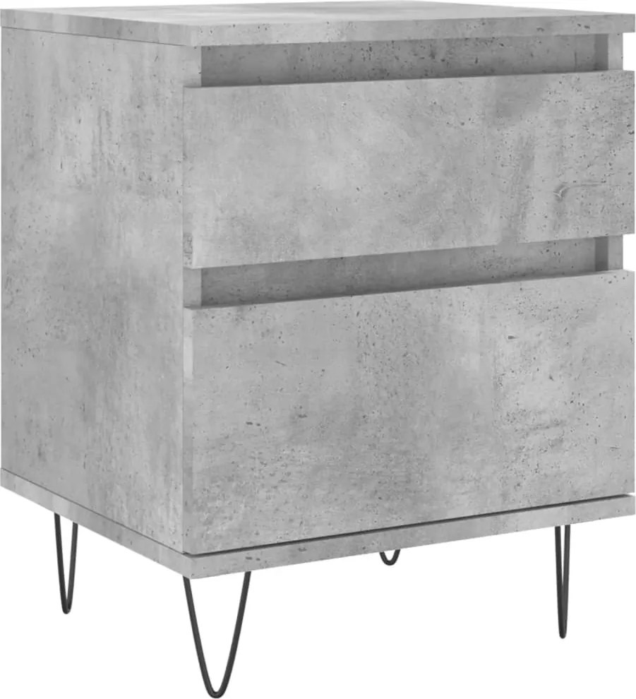 vidaXL Noptieră, gri beton, 40x35x50 cm, lemn compozit