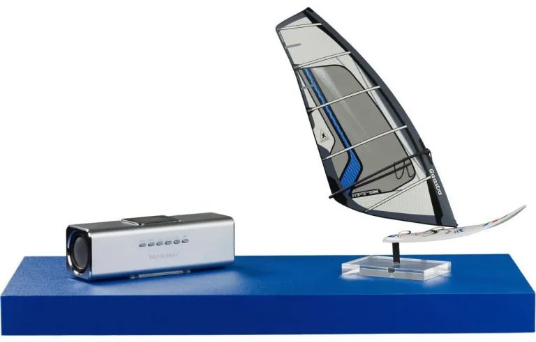 Raft de perete stilist Volato, 60 cm, albastru