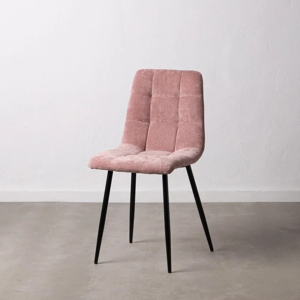 Set 2 scaune dining catifea roz Lassa