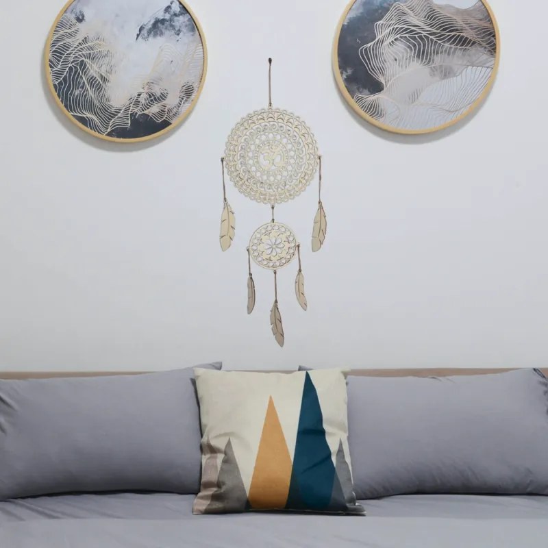 SENTOP | OM Mandala – captator de vise din lemn pentru perete | AURAVIA