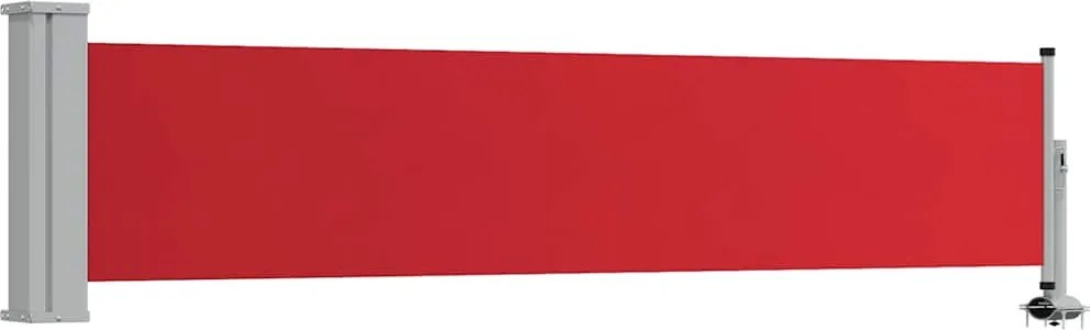 vidaXL Copertină laterală retractabilă de terasă, roșu, 60 x 300 cm