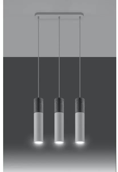 Sollux SL.0649 - Lustr BORGIO 3xGU10/40W/230V beton/metal alb