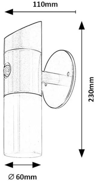Rabalux 77030 - Lampa solară LED de perete LUTTO LED/1W/3,7V IP44 negru