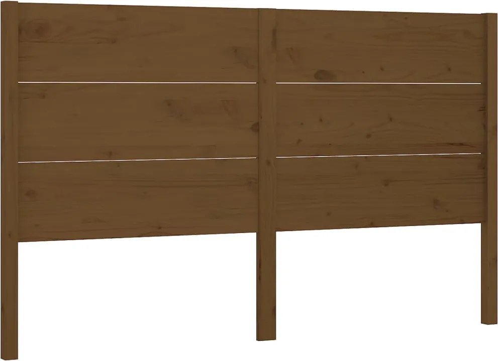 vidaXL Tăblie de pat, maro miere, 126x4x100 cm, lemn masiv de pin
