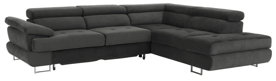 Coltar extensibil BUTON R dreapta gri-maro, 275/225/71 cm