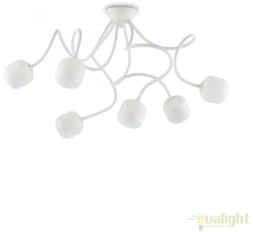 Lustra aplicata design modern cu brate flexibile OCTOPUS PL6 alba 174921