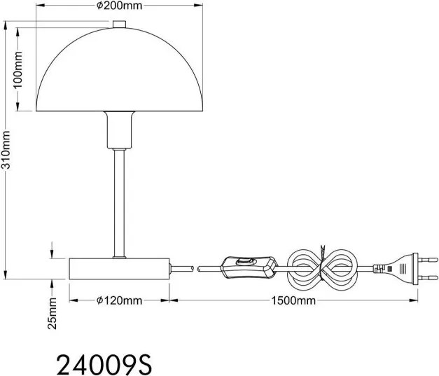 Veioza/Lampa de masa metal nisip ATOMA I
